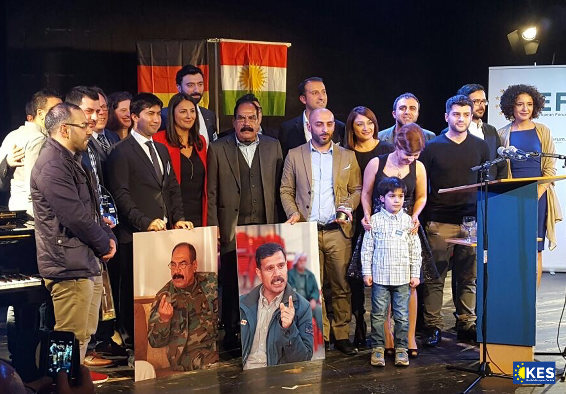 2017 03 19 KES Ehrenpreis an die ezidischen Aktivisten Haydar und Qassim Shesho mit Laudatio von Düzen Tekkal am 19.3.2017 in Essen